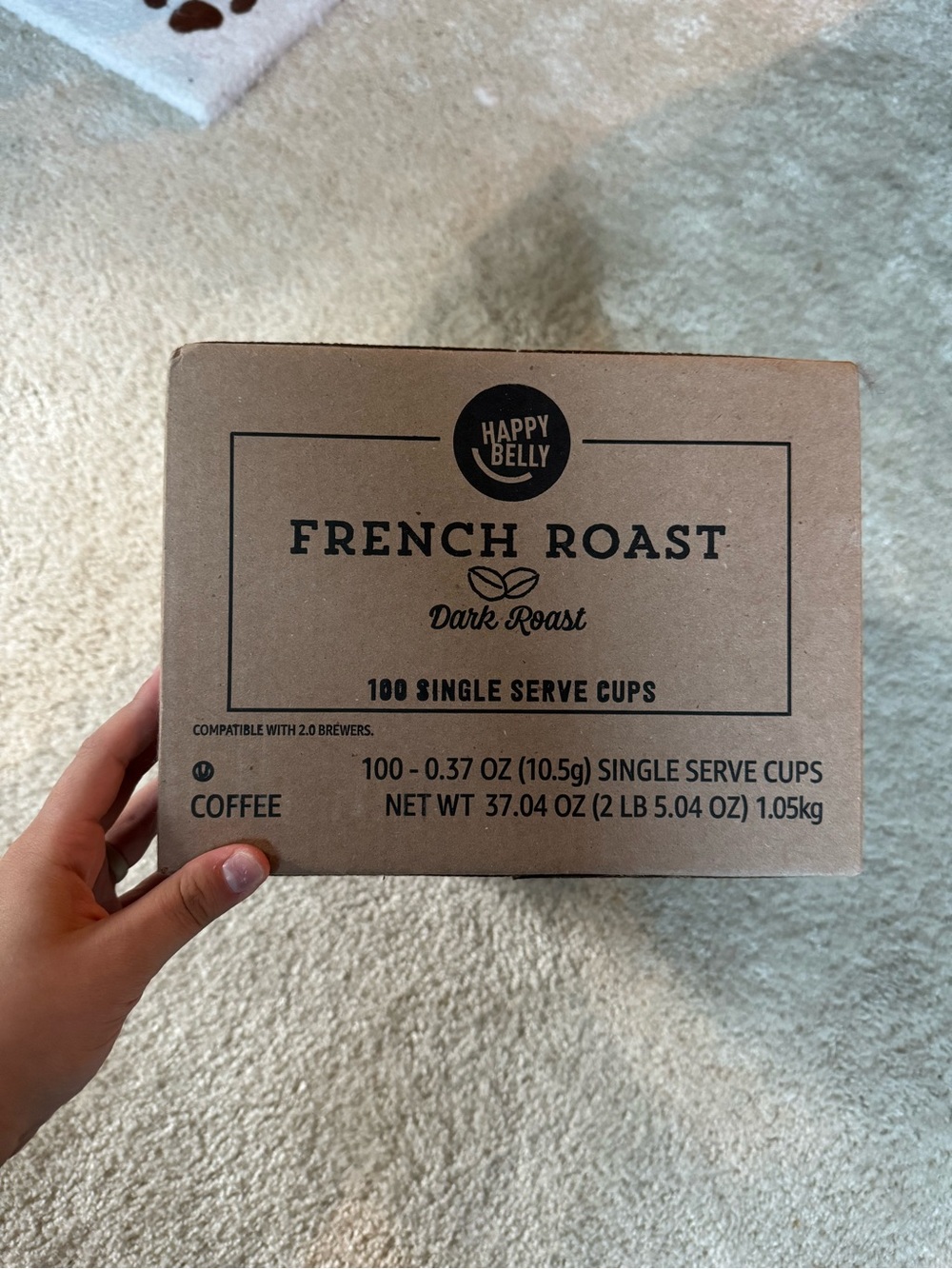 Amazon Brand - Happy Belly Dark Roast Coffee Pods - French Roast - 100 ct - Picture 3 of 6